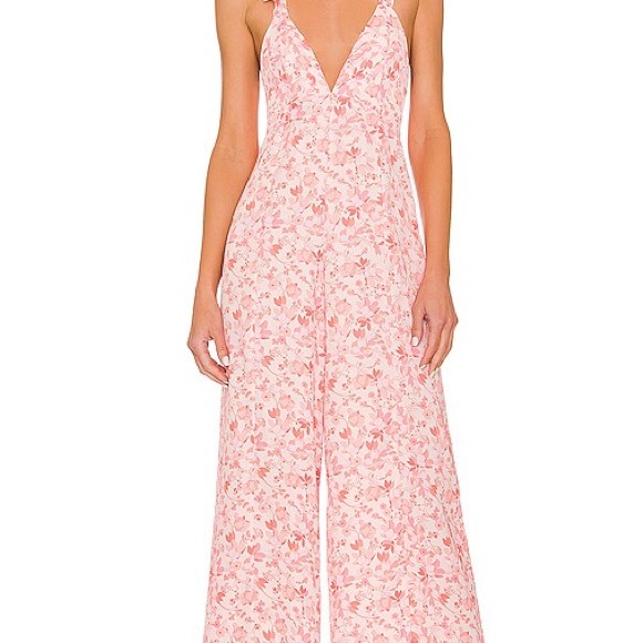 RESA Pink and White Floral jumpsuit - Picture 2 of 11